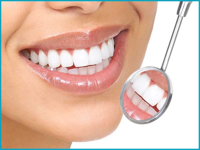 Healthy pink gums framing a bright smile
