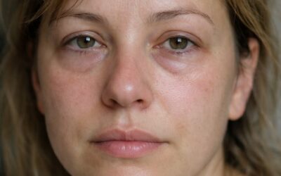 : Swollen face caused by dental infection or abscess
